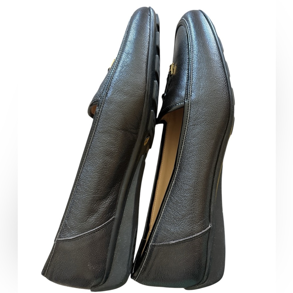 Eric Javits Comfy Black Leather Flats with Gold Detail - Never Worn - 11m - Picture 7 of 13